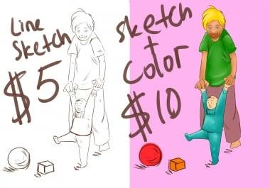 i will draw any illustration you want