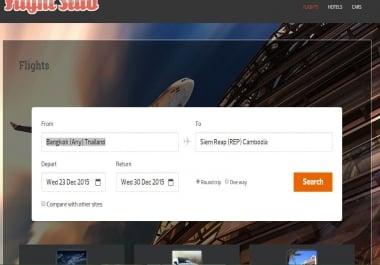 Create a Flight Search Website Expedia Priceline Clone