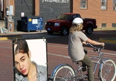 I will put photo or logo on 35 BILLBOARDS city posters for