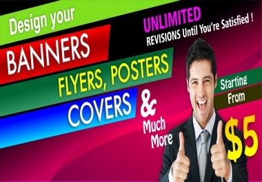 I will create professional banners for you social media.