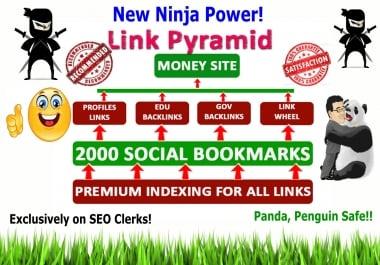 Rank top on Gooogle by High Quality NINJA Pyramid HV. 1 SEO Backlinks for your website, blog.