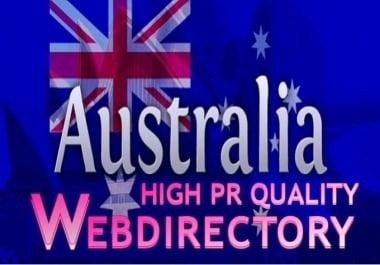 submit 30 Australia high pr web directory to get Australian online traffic