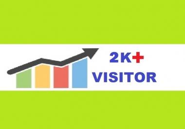 I will drive 2000 genuine real traffic to your website/blog/page & others