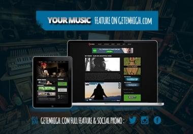 Feature your MUSIC project on my popular website