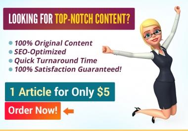 I Will Create a High-Quality Article for You - 400 Words