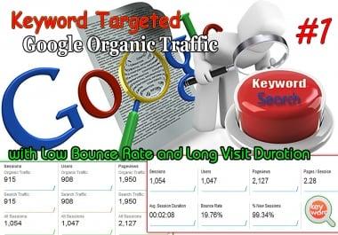 Unlimited Keyword Targeted Google Organic Traffic with Low Bounce Rate