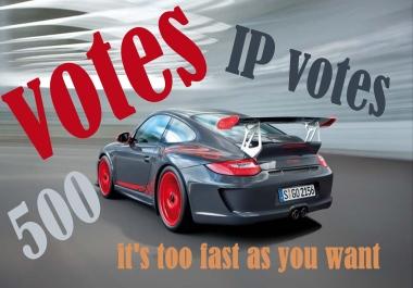 I will provide you 500 different ip votes