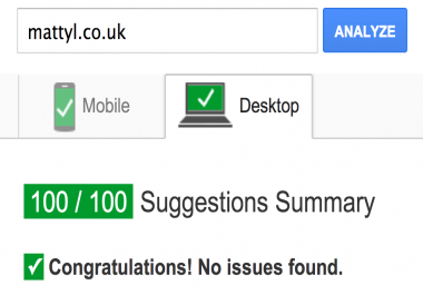 Google Pagespeed 100 Optimized template