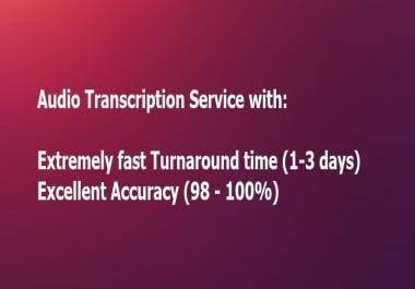 Will Transcribe Webinars or other audio