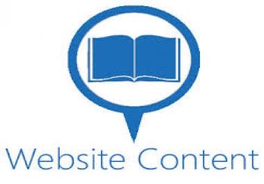write Complete WEBSITE Content
