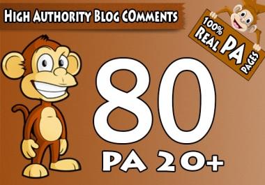 I will skyrocket your websites with 80 High PA/DA TF/CF Blog C0mments