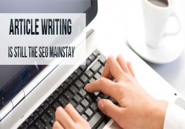 I will provide you 5 UNIQUE 350 plus Word High Quality Articles