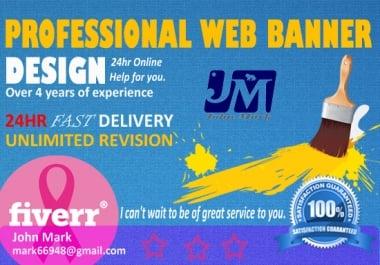 I will design AMAZING 12 Web Banner ads, Headers, Covers