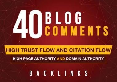 Do 40 Trust Flow Blog Comments Backlinks