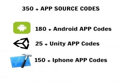I will give you Over 350 app source codes