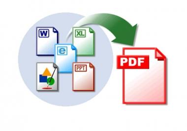 I will convert images, documents,  ppt jpeg,  png to pdf