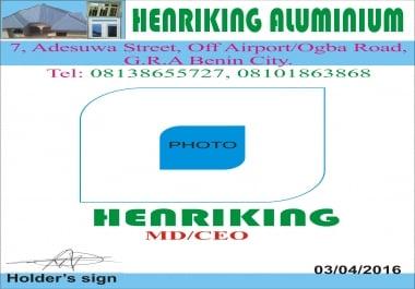 I WILL DESIGN AN AMAZING ID CARD WITH YOUR COMPANY LOGO ON IT