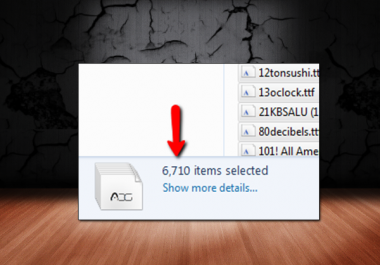 give you 6,709 fonts