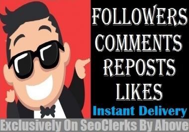 Start Instant Music Sites Followers Or Likes Or Reposls Or Comments