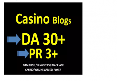 do Guest Post on DA 30 Casino High Quality Blog