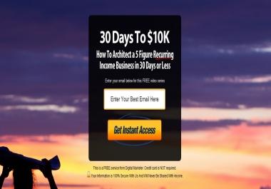 Design A LANDING Page or SQUEEZE Page