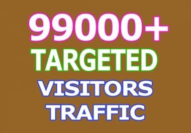 Real 99000 Keyword Targeted Visitors Traffic to Website