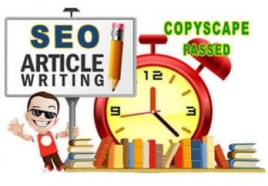 Get 1 Article 400 + Words,  Copyscape Passed,  SEO Friendly