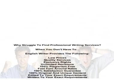 Professionally write a 500 word article or blog based on your criteria