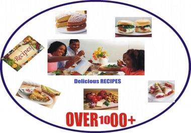 Great Cook Book With BONUS - Give You 6 Complete Recipe Ebooks with over 3000 RECIPE For Price Of One