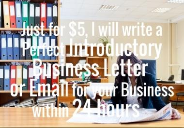 write an impressive business introduction letter or email