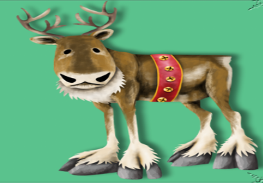 Color Christmas Cartoon Character