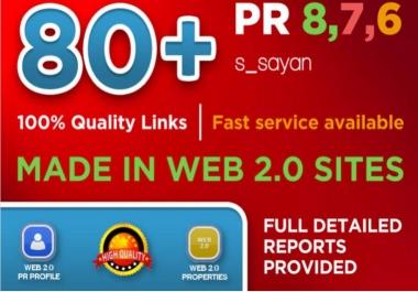 Create 80 Real High Pr BACKLINKS,  Dofollow PR8,  PR9,  Authority,  Anchor,  Seo