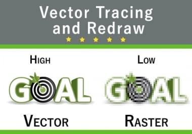 Redraw logo and image in vector format with HD quality