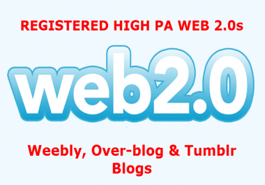 Provide Mixed - Blogspot,  Weebly & Tumblr - Expired Web 2.0s