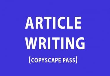 Write an Original 500 Word Well Researched ARTICLE