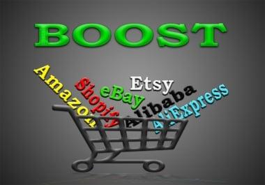 promote any Amazon,  eBay,  Etsy,  Alibaba,  AliExpress or any other e-commerce store
