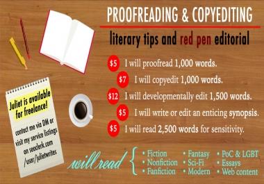 Copyedit,  with Feedback,  1,000 words