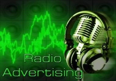 create and run a 15 sec radio commercial to 500K Listeners