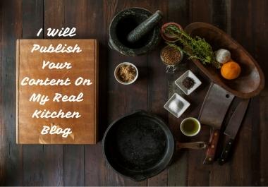Post Your Content/Article On My Cooking/Kitchen Blog