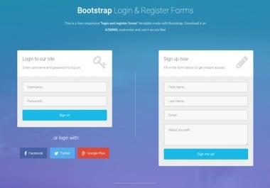 Covert psd to html5, bootstrap, Mail system in php