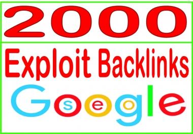 Do 2000 HQ. Exploit PR6 to PR10 Backlinks