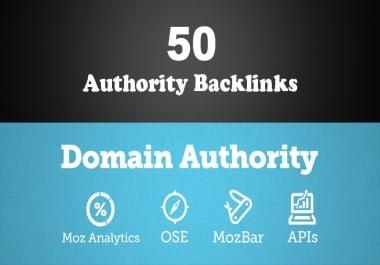 50 PR 5-9 Unique High Authority Backlinks