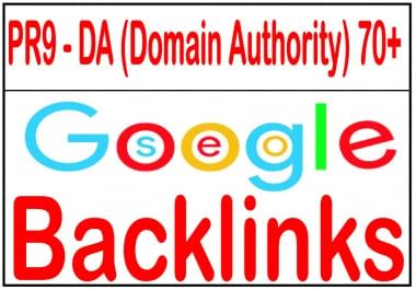 70+ R9 - DA Domain Authority Highly Authorized Google Dominating Backlinks