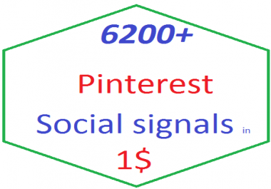 6200+Pinterest social bookmarking Real Seo Social Signals with split also available