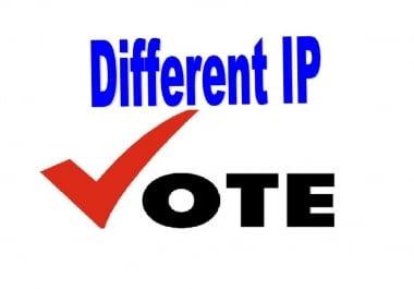 Manually 150 Different USA ip online contest votes