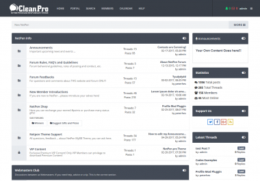 Clean Pro - MyBB Clean,  Responsive Theme