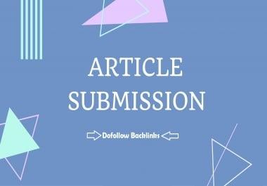 20 Article Submission Dofollow Backlinks