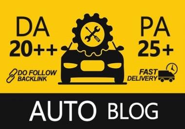 I Will Submit Guest Post On Quality Auto Blog