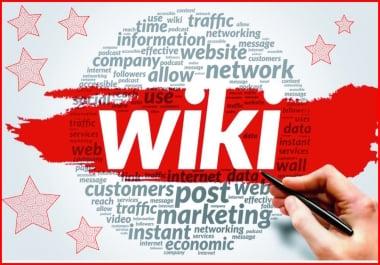 Give you 4000 HQ PR Panda safe Contextual & Unique Wiki Articles backlinks