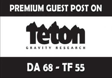 Publish Guest Blog on TetonGravity/com DA68,  PA74 with dofollow Link
